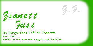 zsanett fusi business card